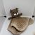 Gehäkeltes Schmusetuch Bär braun Kuscheltuch Baby